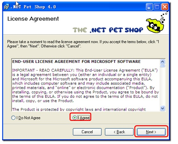 一步一步安装 Microsoft .NET Pet Shop 4.0_Web_02