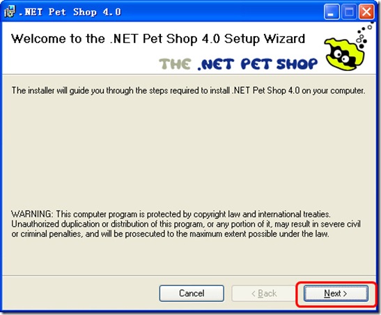 一步一步安装 Microsoft .NET Pet Shop 4.0_SQL