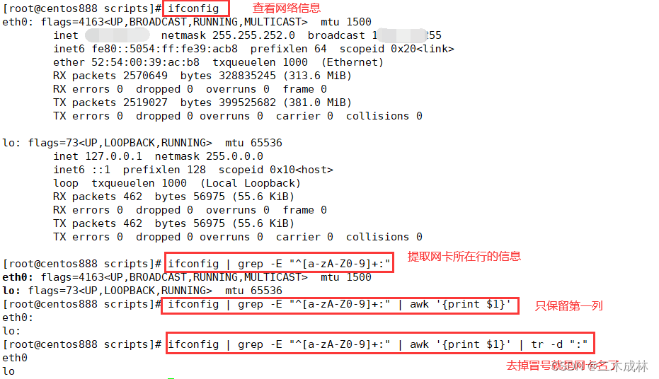 Linux脚本练习之script034-取出网卡 IP 地址。