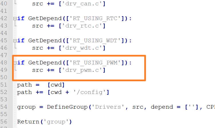基于RT-Thread驱动框架+N32L406的pwm驱动开发_rtt pwm驱动_05