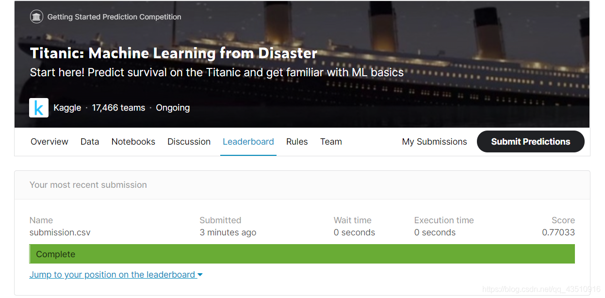 【Kaggle】Titanic: Machine Learning from Disaster