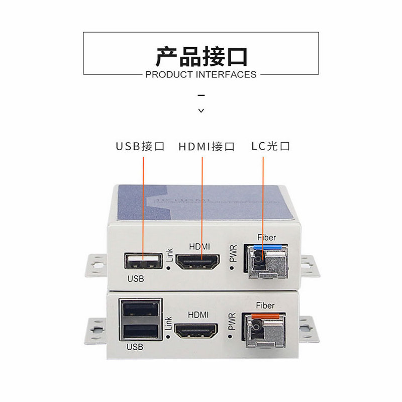 汉源高科4KHDMI高清视频光端机+USB控制键盘鼠标转光纤收发器实时非压缩_HDMI高清视频光端机_04
