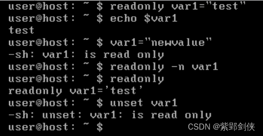 Linux shell编程学习笔记7：只读变量_readonly