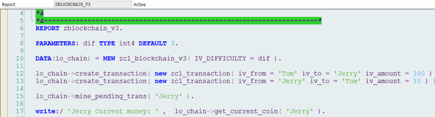 如何用SAP ABAP编程语言实现一个简单的区块链模型_ABAP_26