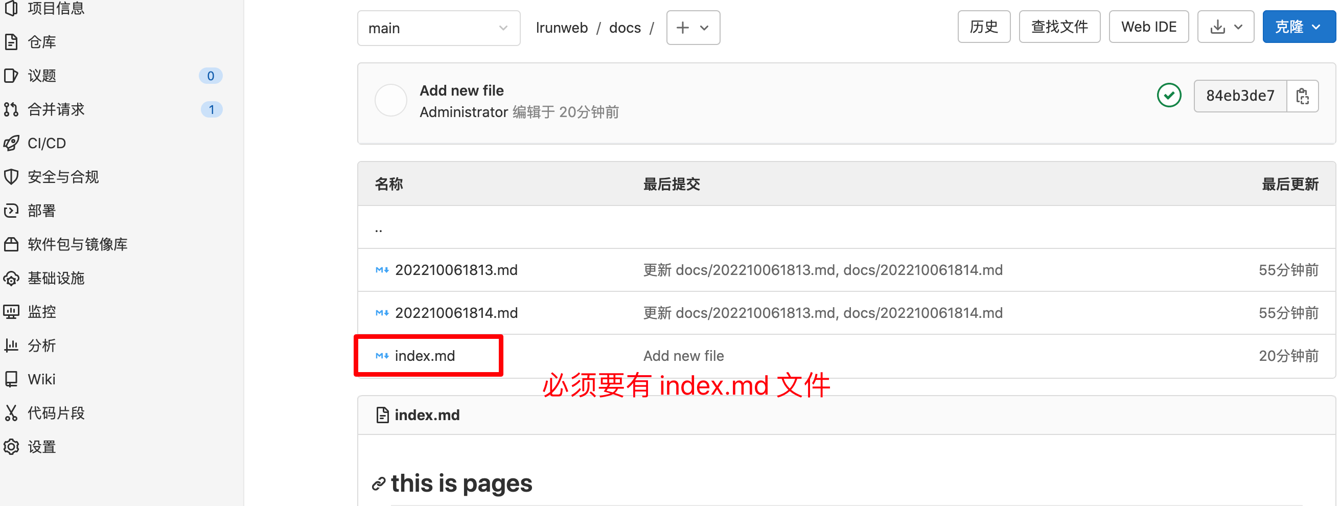 gitlab-- pages 功能实战_git_06