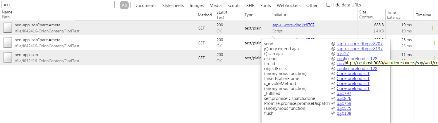 SAP UI5 neo-app.json_WebIDE