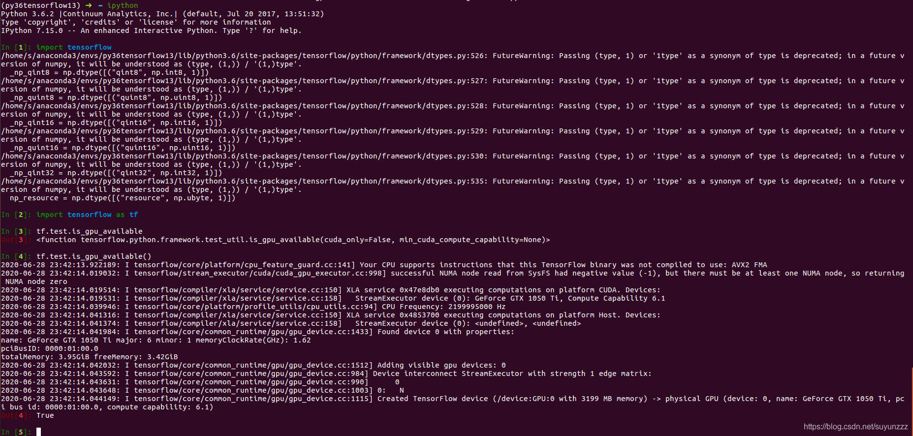 Ubuntu16安装TensorFlow-gpu+PyTorch