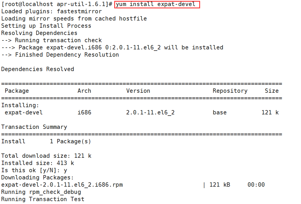 在Linux中编译安装“apr-util“报错“xml/apr_xml.c:35:19: 错误：expat.h：没有那个文件或目录“