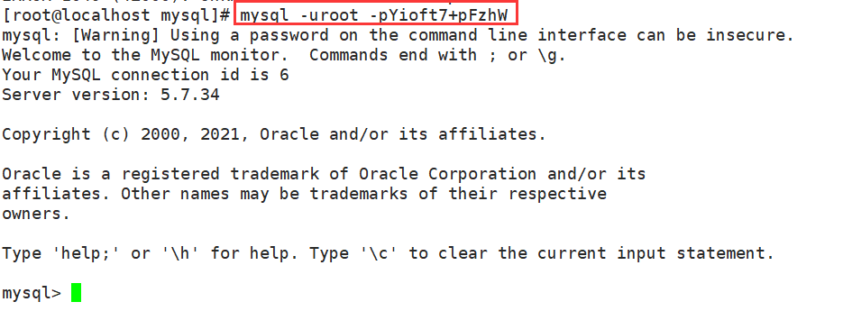 MySQL登录报错“ERROR 1049 (42000): Unknown database ‘Yioft7+pFzhW‘“