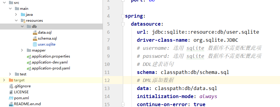 springboot+mybatis+sqlite项目，使用navicat看不到sqlite的数据