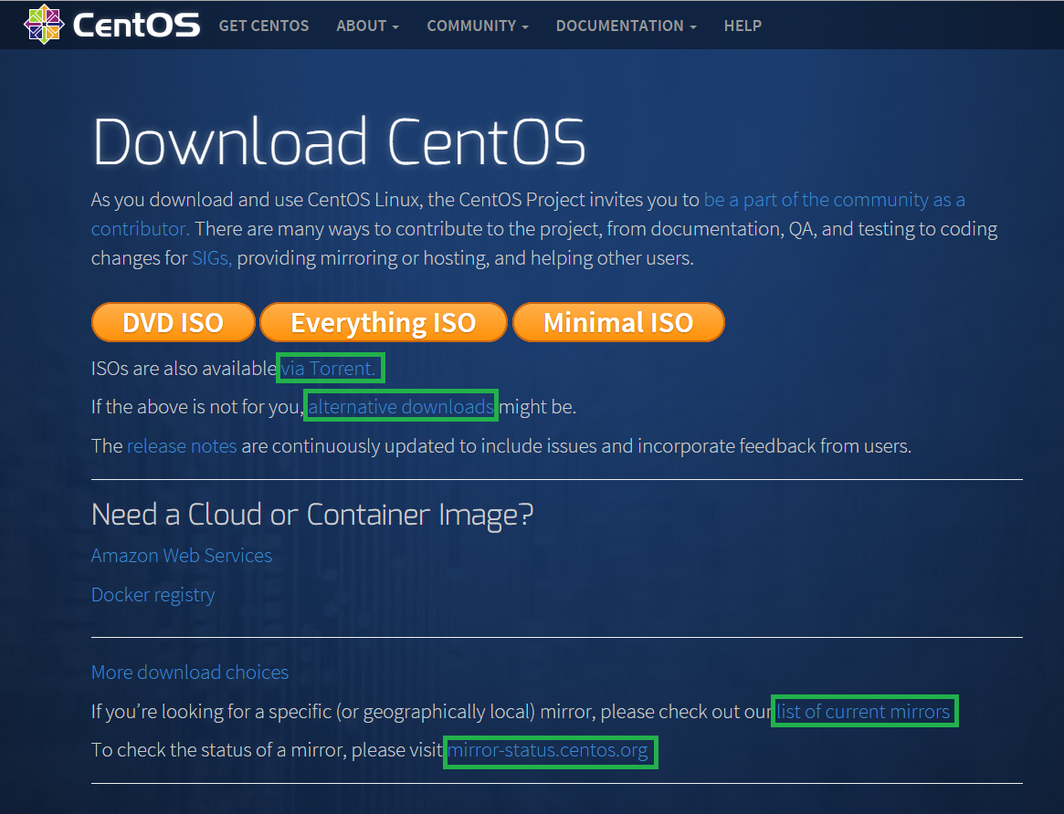 CentOS 所有下载_CentOS安装