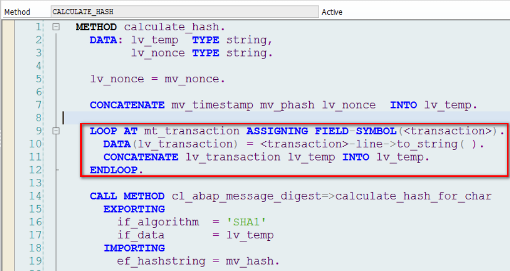 如何用SAP ABAP编程语言实现一个简单的区块链模型_ABAP_21