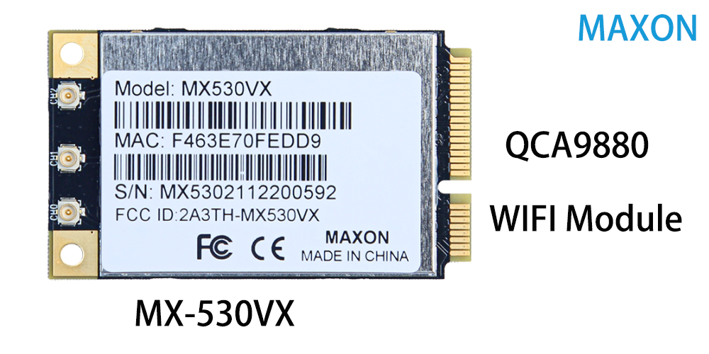 MX530VX Qualcomm Atheros QCA9880 Dual Band 3x3 MIMO Mini PCIE WiFi Module_WIFI Module_02