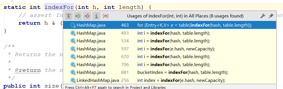 Java高级之1.7版本JDK中的HashMap的indexFor()方法