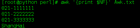 linux学习-awk工具