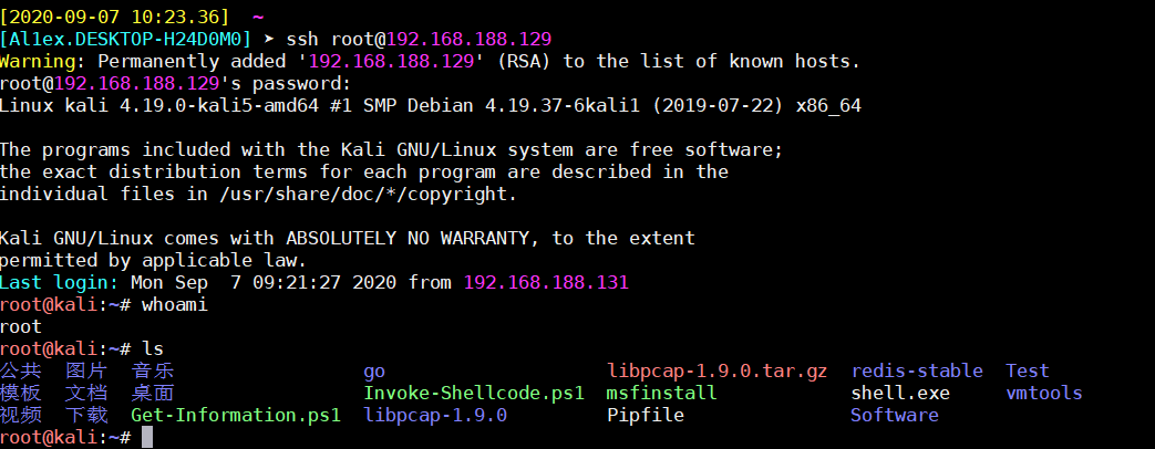 Kali linux安装SSH服务
