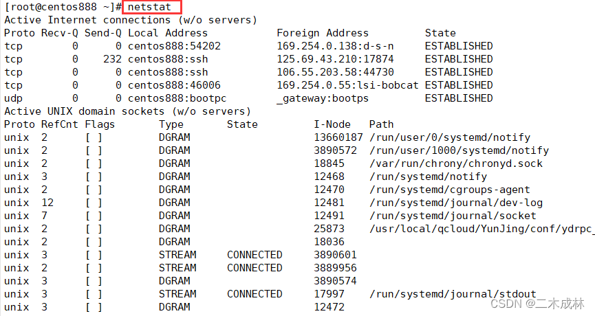 Linux命令之显示网络状态netstat