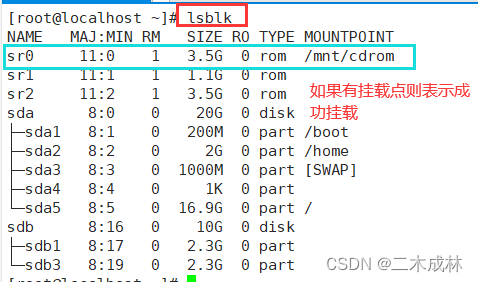 Linux命令之挂载文件系统mount