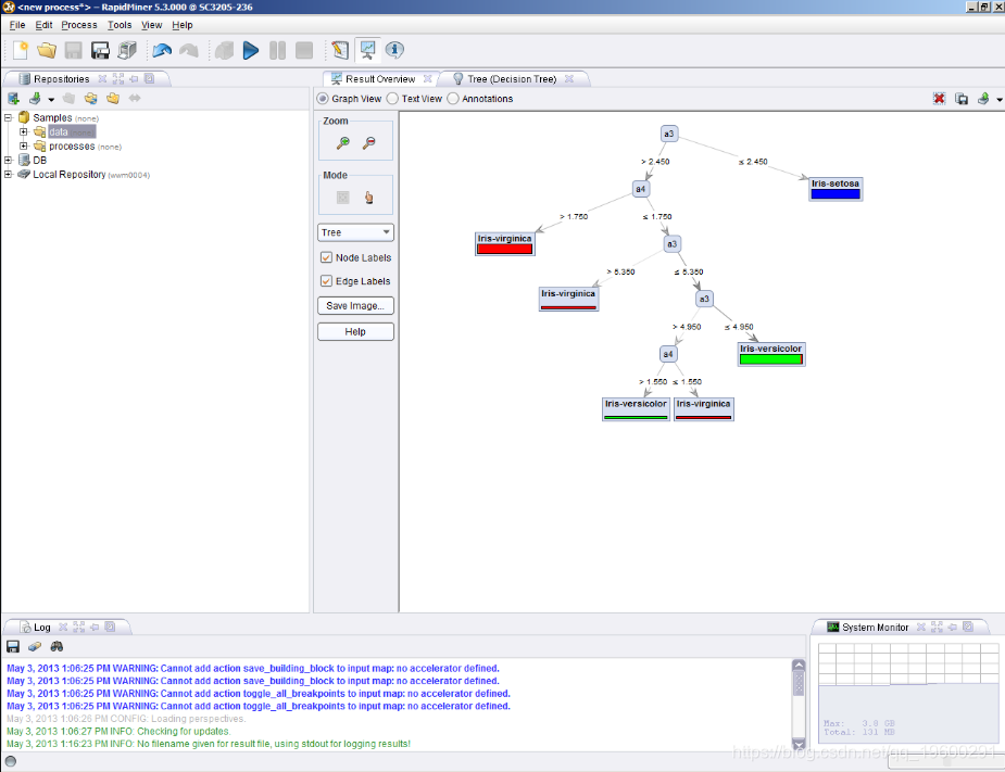 在RapidMiner中建立决策树模型