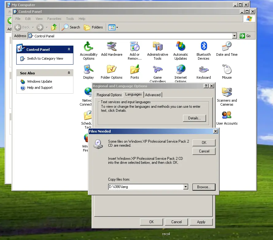 VMWare 安装英文版 Windows XP 后遇到中文乱码问题的解决方法_Windows_04