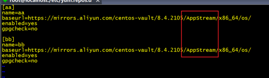 Centos8系统不同版本配置在线源_centos_14