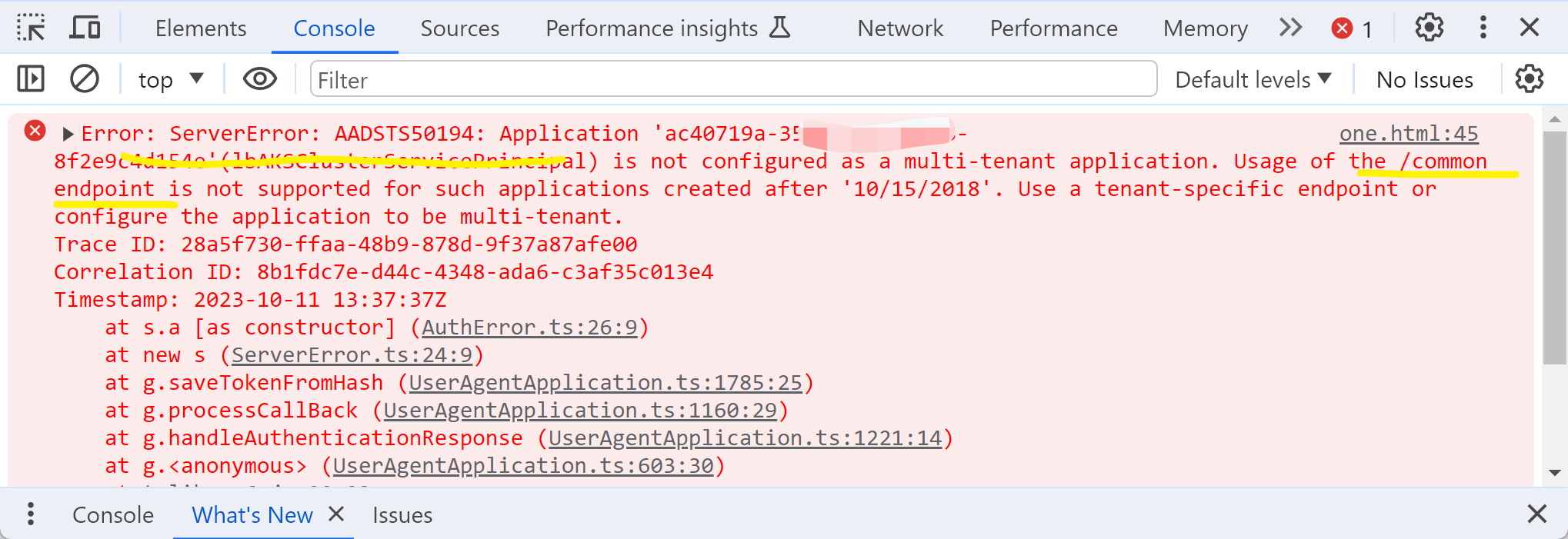 【Azure Developer】在App Service上放置一个JS页面并引用msal.min.js成功获取AAD用户名示例_html_02