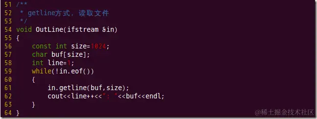 C++ 使用getline()从文件中读取一行字符串_ios