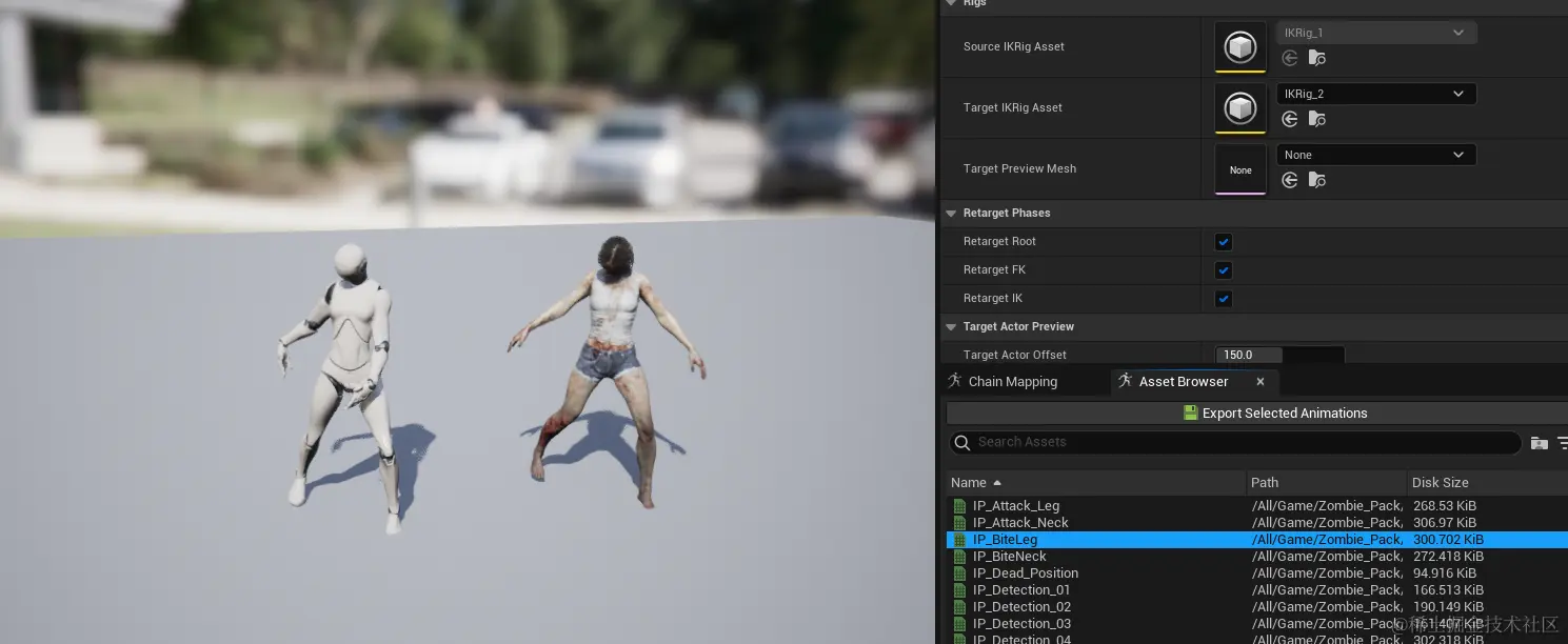 UnrealEngine5 如何完美适配模型与动画_重定向_07