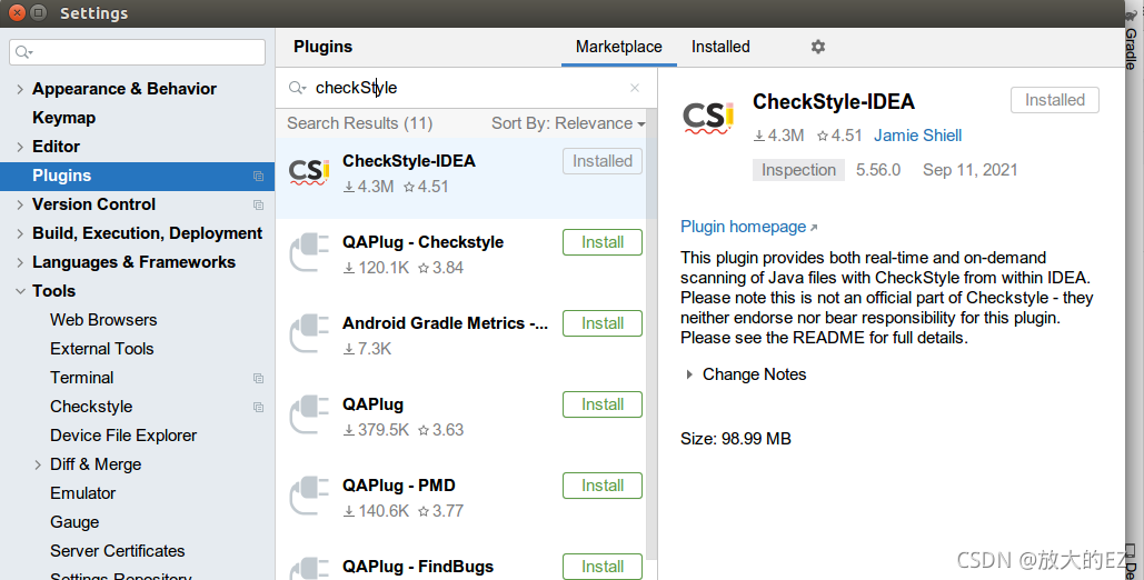 Android studio 配置 checkStyle_android
