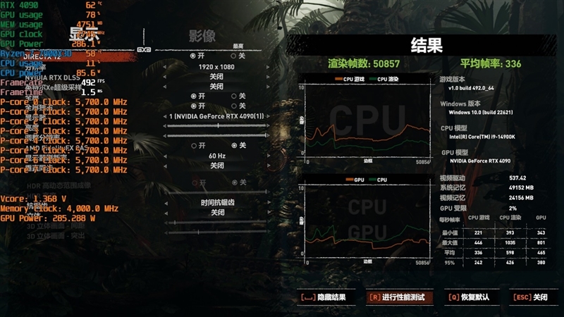 影驰HOF PRO DDR5-8000 24GB内存评测：延迟不到55ns 游戏最低帧暴涨37%_帧率_20