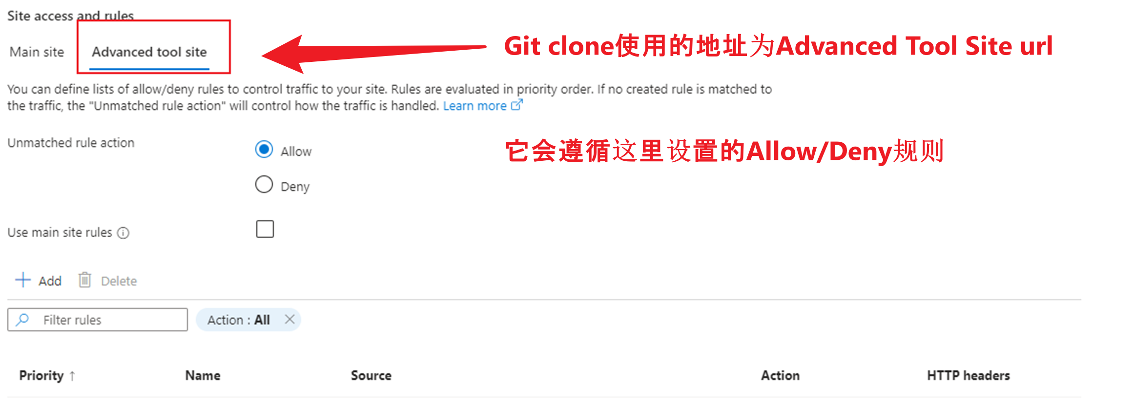 【Azure App Service】App Service设置访问限制后，使用git clone代码库出现403报错_App_02