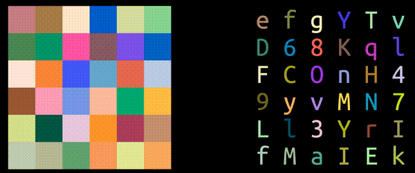 【动画进阶】单标签下多色块随机文字随机颜色动画_SCSS_03