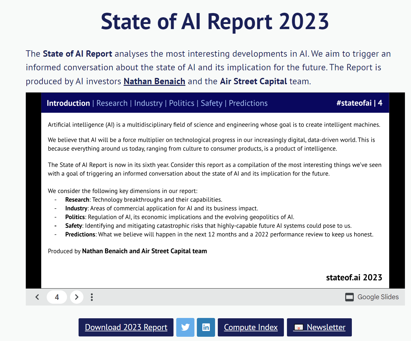 2023年人工智能发展现状报告：State of AI Report 2023_sed