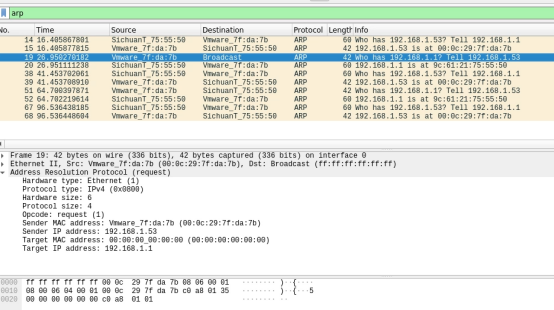 Wireshark中的ARP协议包分析_IP_02