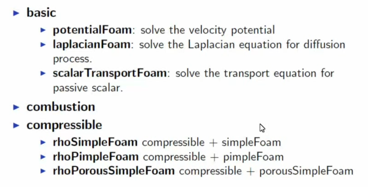 OpenFOAM求解器和库函数简介_openfoam_02