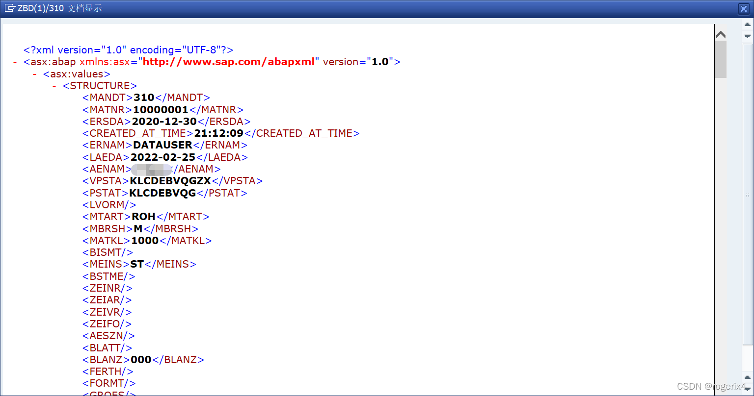 SAP asXML-数据结构映射为xml_XML