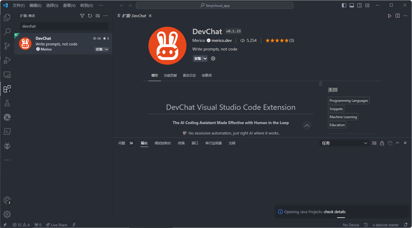 DevChat 编程助手：提高编程效率的新利器 ！_java_12