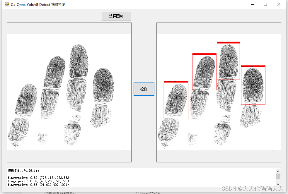 C# Onnx Yolov8 Detect 指纹检测_目标检测_03