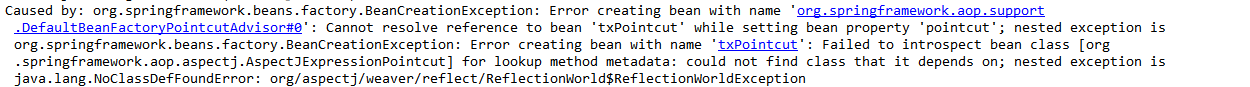 BeanCreationException: Error creating bean with name 