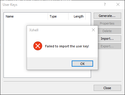 Xshell 如何导入 PuTTYgen 生成的 key