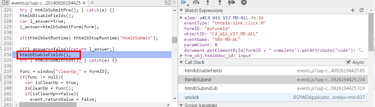 SAP CRM WebClient UI，点击Master Data工作中心后执行的JavaScript代码