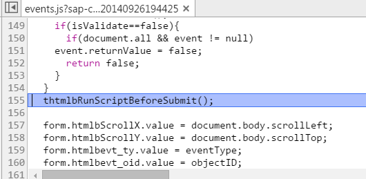 SAP CRM WebClient UI，点击Master Data工作中心后执行的JavaScript代码