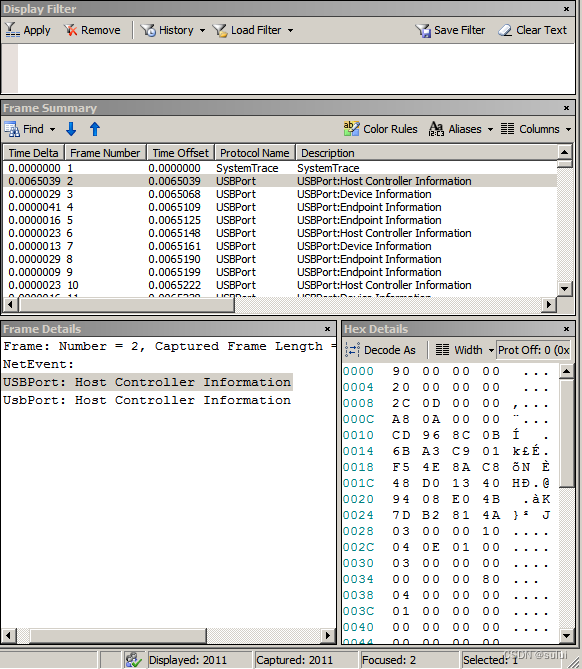 windows USB 设备驱动开发-USB ETW 和Netmon